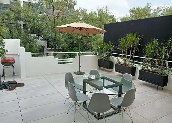 Art Deco Condesa Ii Stylish And Quiet W Rooftop Holiday home *